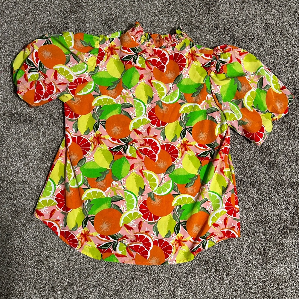 Umgee Multicolor Citrus Pattern Top - image 2